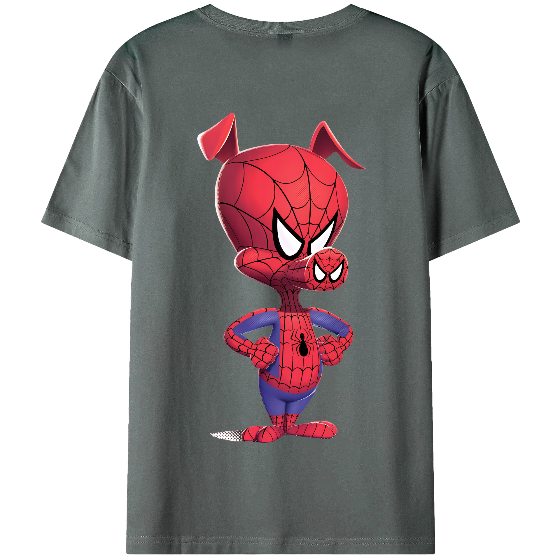 （画像用） Spider Man スパイダーマン 綿100％半袖Tシャツ（背面プリント）